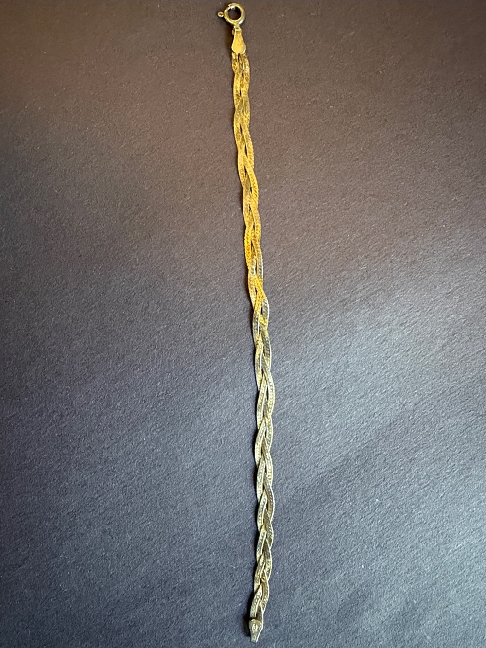 Italy 925 FGS Braided Bracelet 7 inch